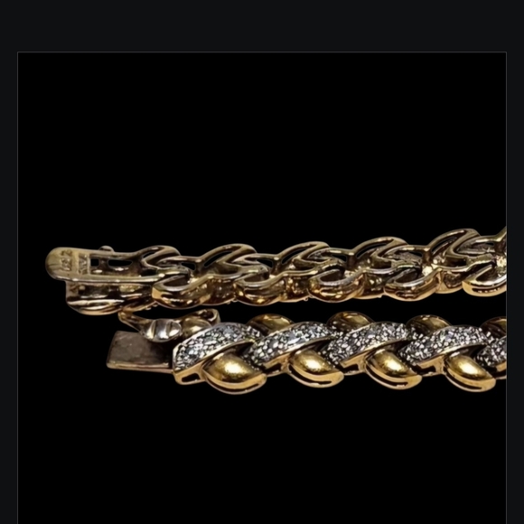 ROSS SIMON 925 Gold Vermeil two tone Bracelet - Picture 7 of 7